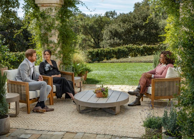 The Duke and Duchess of Sussex will appear in an interview with Oprah Winfrey (Harpo Productions /Joe Pugliese/PA)
