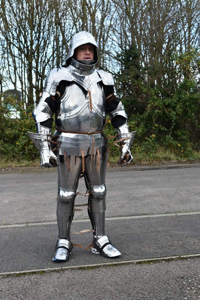 Paul Beddows is donning a suit of armour for the marathon (SSAFA/PA)