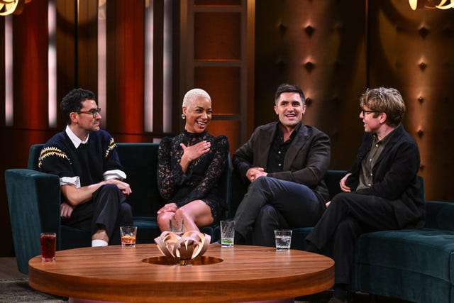 Dan Levy and guests on The Claudia Winkleman Show