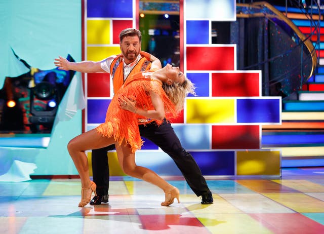 Nick Knowles and Luba Mushtuk during their appearance on the live show for BBC One’s Strictly Come Dancing