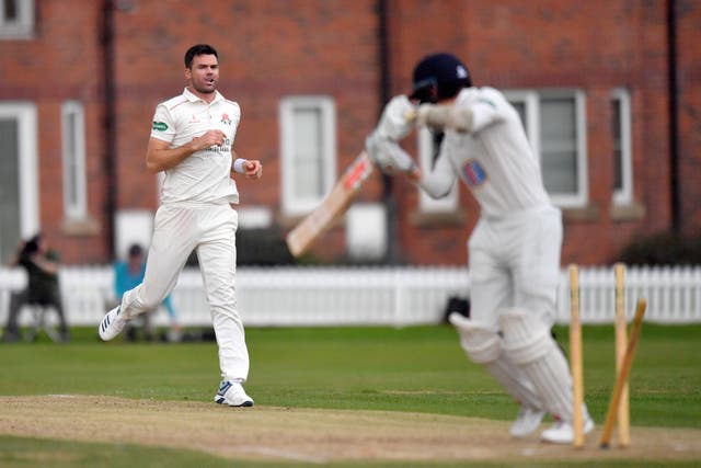 Anderson bowled Angus Robson