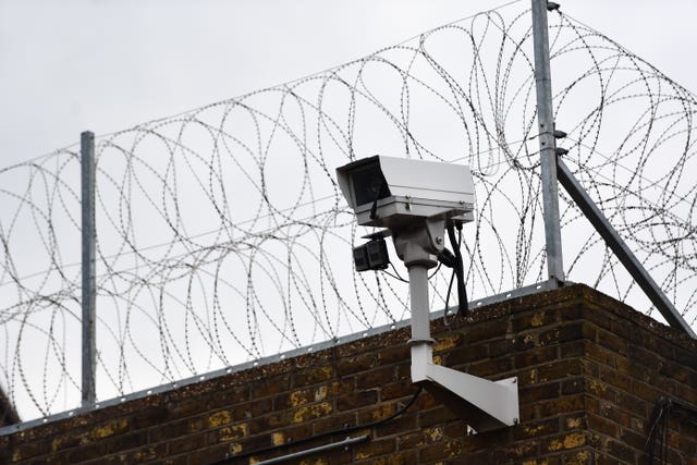A CCTV camera outside HMP Pentonville in north London