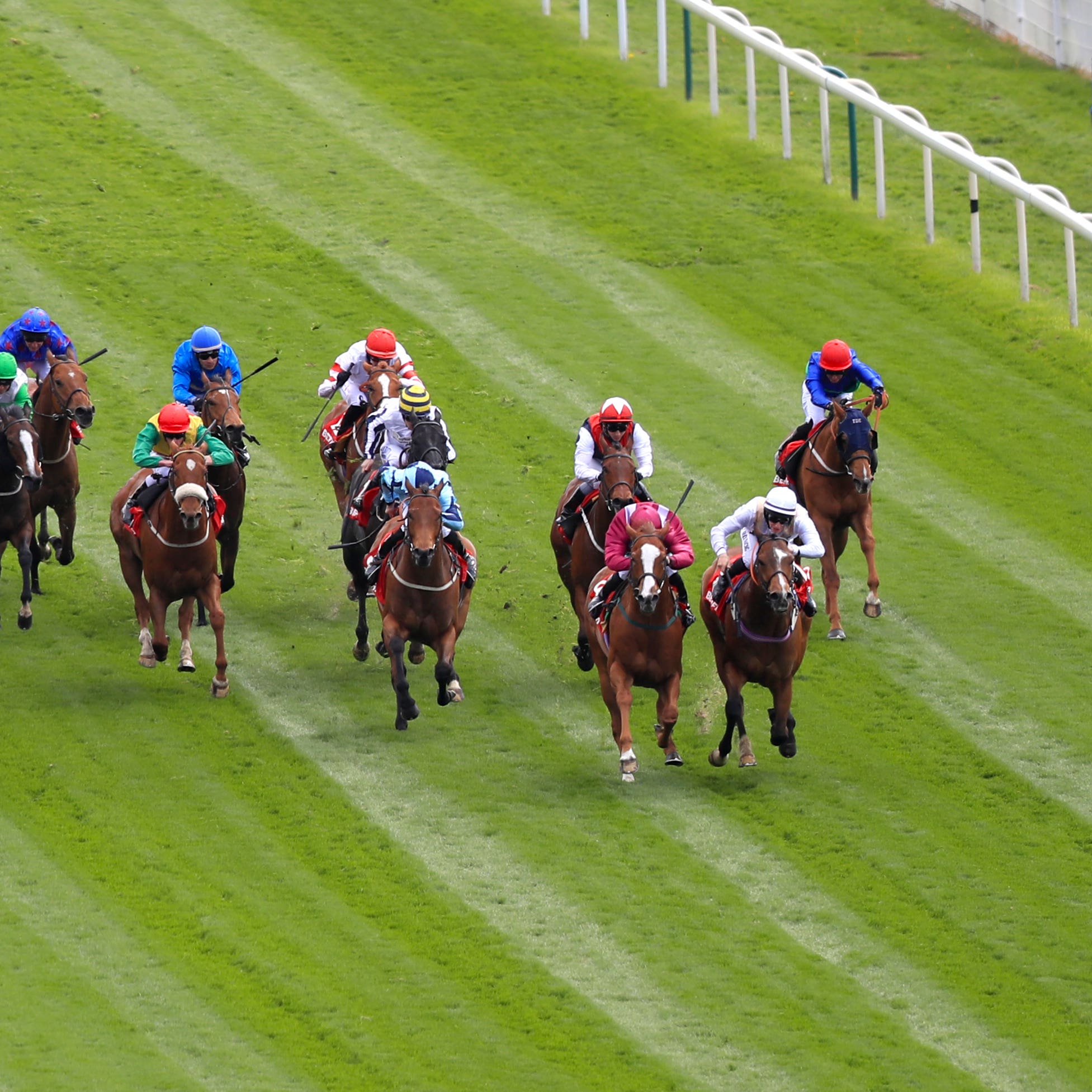 Runners and riders in the first race at York on Thursday (Simon Cooper/PA)