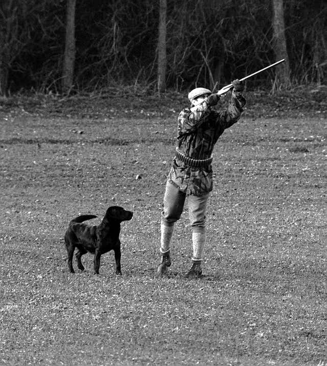 The Earl of Wessex shooting at Sandringham in 1981 during a New Year visit to the Queen's Norfolk estate. PA Archive