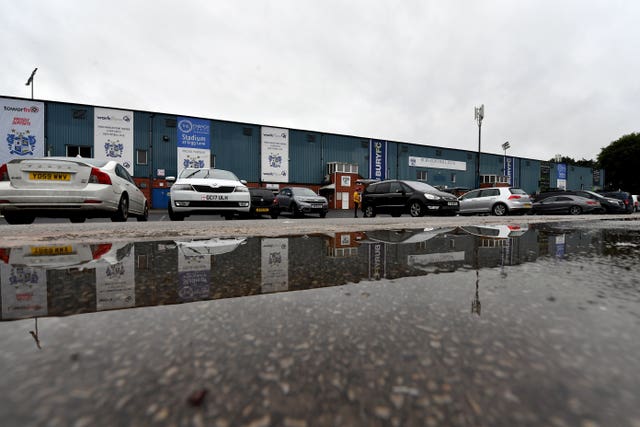 Images from outside Gigg Lane on Wednesday morning
