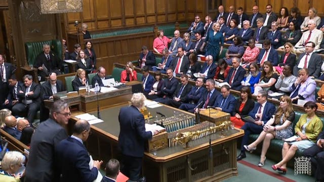 Prime Minister Boris Johnson speaking during Prime Minister’s Questions in the House of Commons 