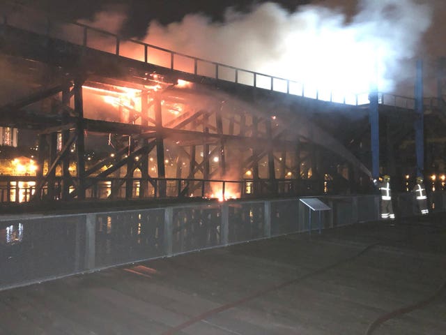 Dunston Staiths fire