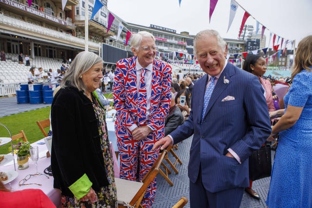 The Prince of Wales meets partygoers