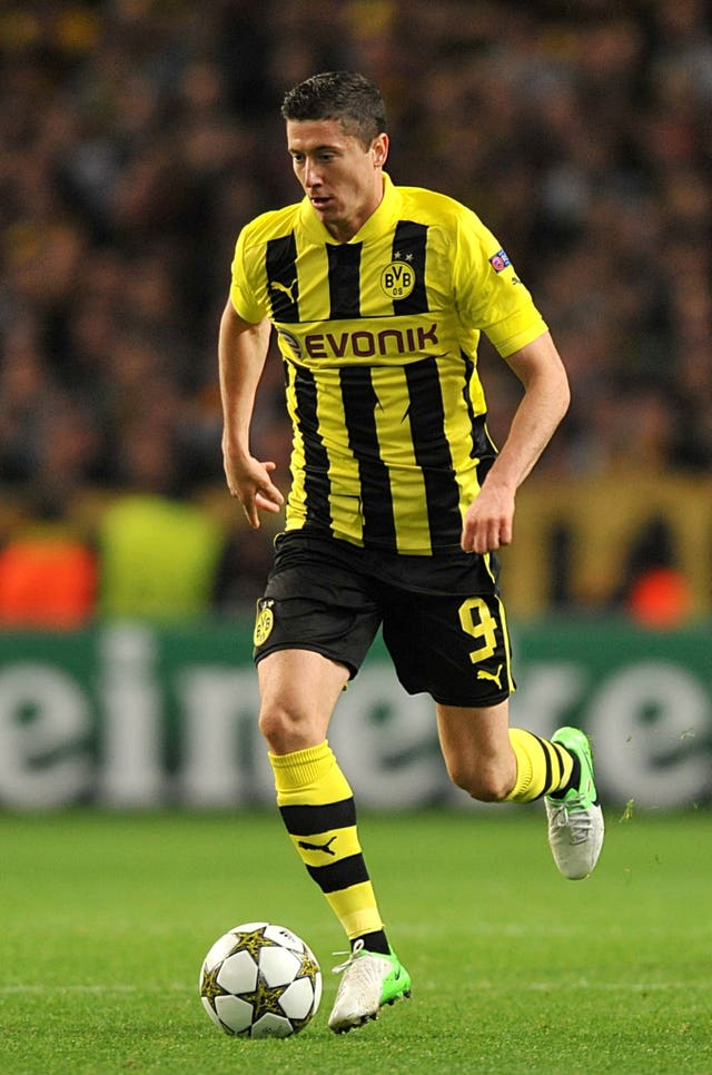 Robert Lewandowski scored a hat-trick for Dortmund