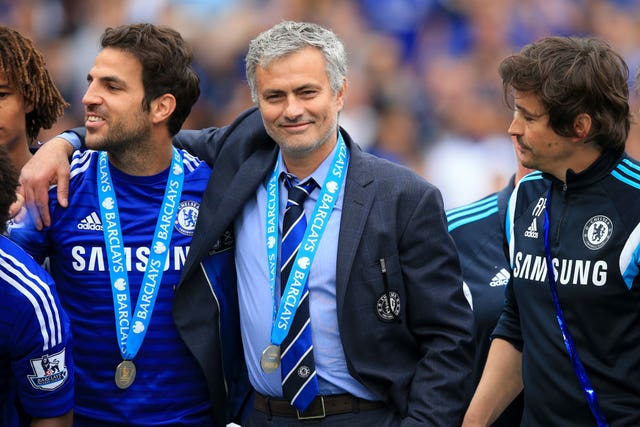 Cesc Fabregas won his first Premier League title under Jose Mourinho at Chelsea