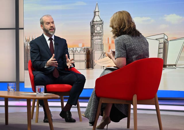 Jonathan Reynolds talking to Victoria Derbyshire on Sunday With Laura Kuenssberg