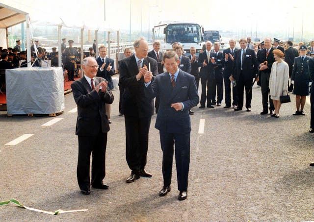 Prince Charles at the Severn Bridge