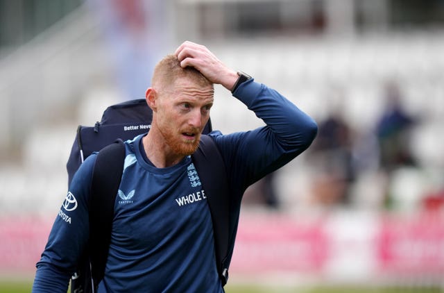 England captain Ben Stokes leaves nets with his training kit.