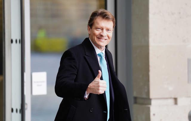 Reform UK deputy leader Richard Tice leaves BBC Broadcasting House in London