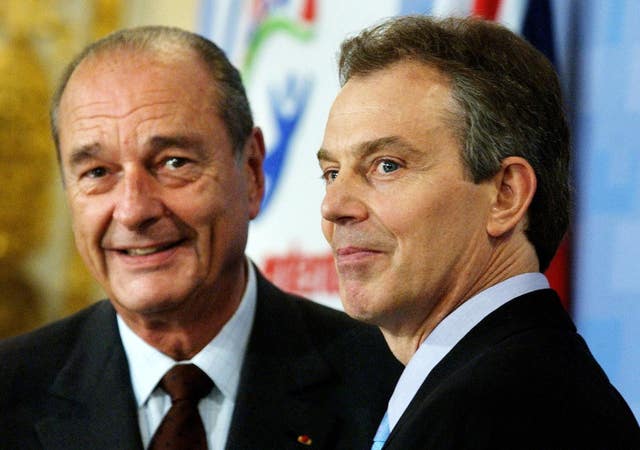 Tony Blair and Jacques Chirac 