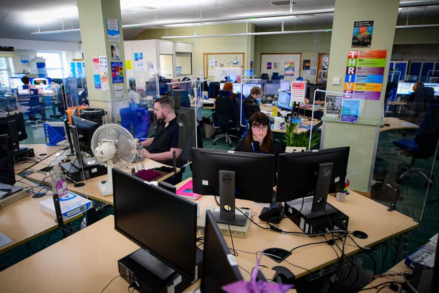 Extra staff will be working in the control room (Ben Birchall/PA)
