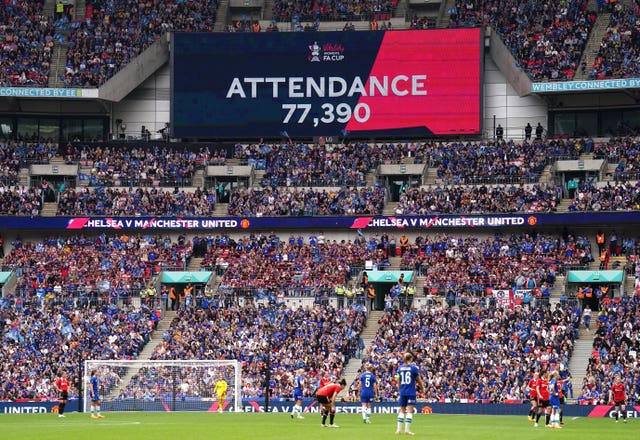 A record-breaking crowd watched the match at Wembley
