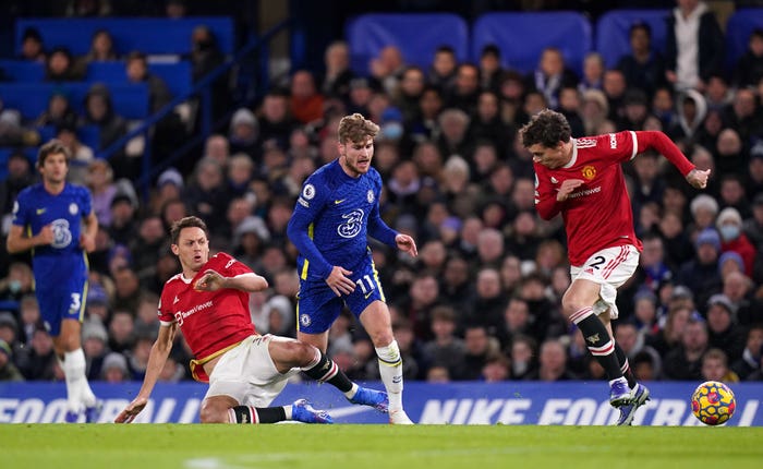 Chelsea striker Timo Werner is one of three injury doubts following Sunday's 1-1 draw with Manchester United
