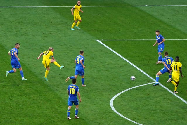 Emil Forsberg equalised with his fourth goal of the tournament
