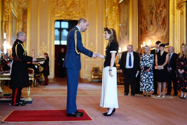 Karen Carney with the Prince of Wales