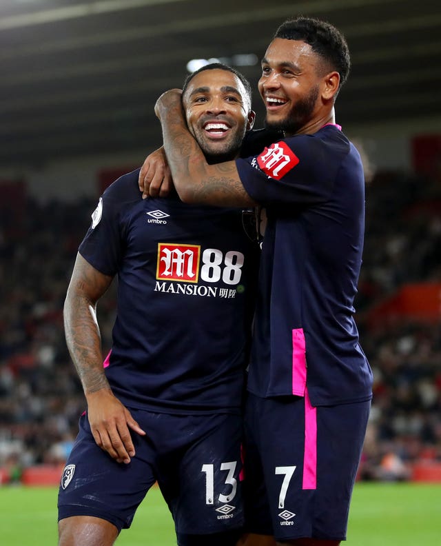 At least Joshua King was able to celebrate Callum Wilson's goal in the win over Southampton 
