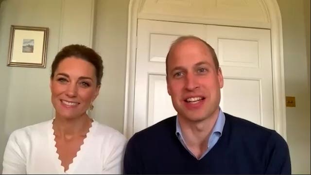Duke and Duchess of Cambridge video call screenshot