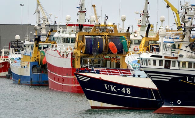 Fishing boats moored in Boulogne