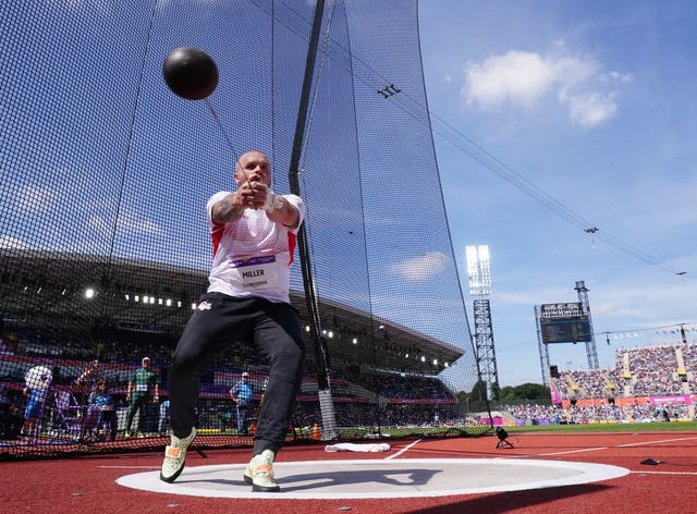 Nick Miller in action during the hammer throw