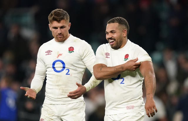 Henry Slade (left) and Ollie Lawrence (right) have swapped their positions in midfield