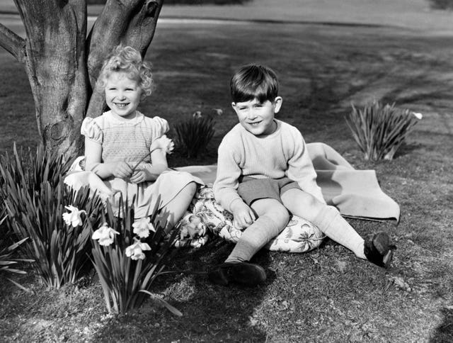 A young Charles with his sister the Princess Royal. PA Wire/PA Images