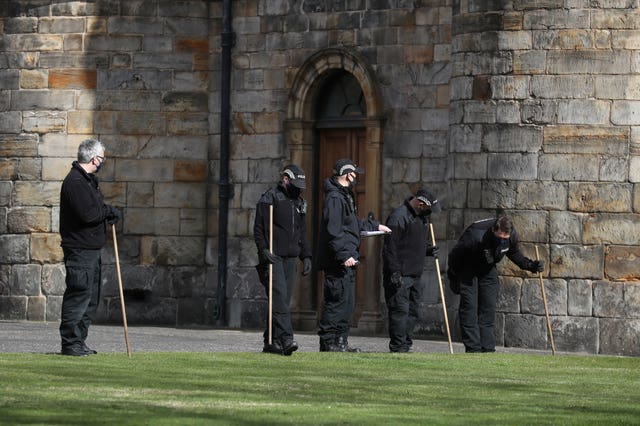 Police at Holyroodhouse