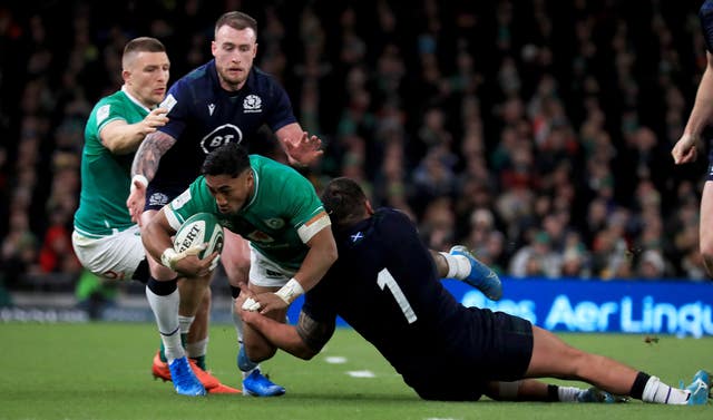 Rory Sutherland (No.1) playing against Ireland