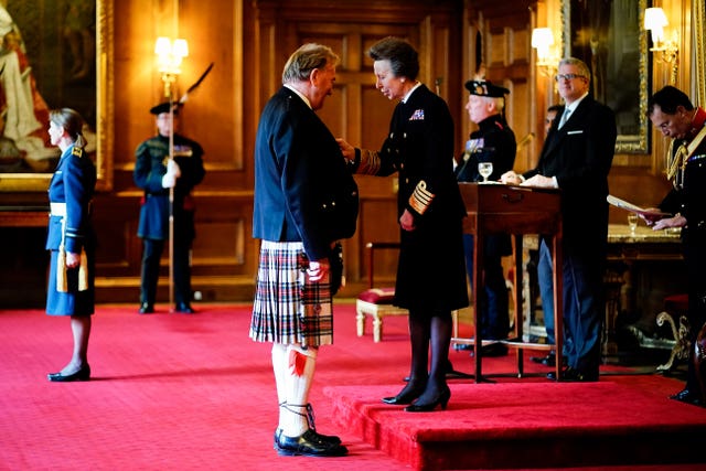 Alan Rough with Princess Royal