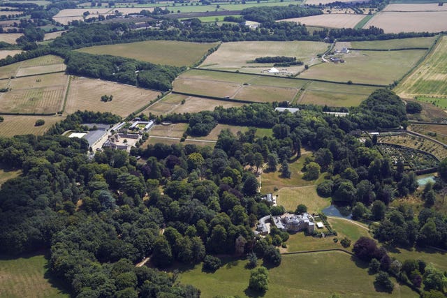 An aerial view of the grounds of Daylesford House, Gloucestershire (Steve Parsons/PA)