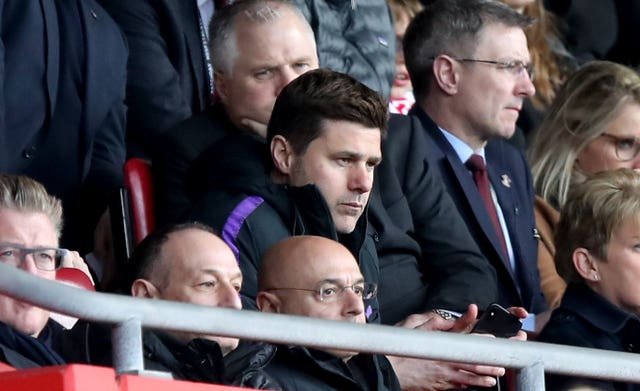 Tottenham boss Mauricio Pochettino watched from the stands as his side were beaten 2-1 at Southampton (Andrew Matthews/PA).