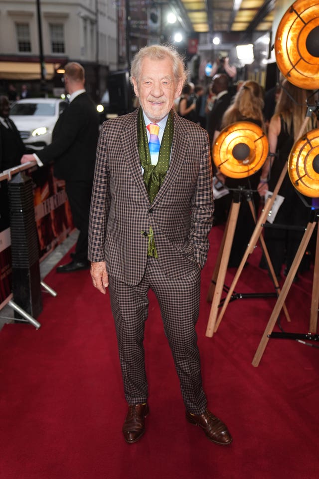 Sir Ian McKellen attends the European premiere of The Critic