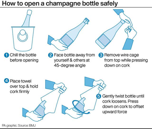 How to open a champagne bottle safely