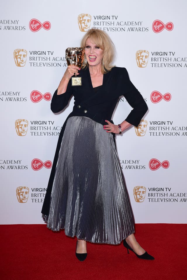 Joanna Lumley with the Fellow Award in the press room at the Virgin TV British Academy Television Awards 2017