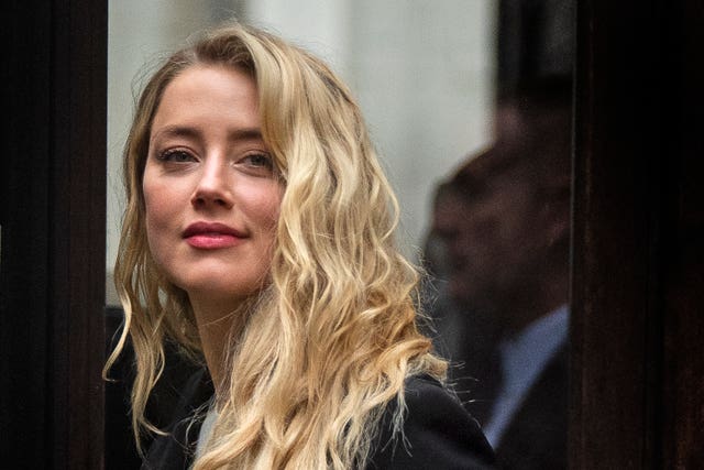 Actress Amber Heard was the key witness for the defence in her ex-husband's libel claim against NGN (Victoria Jones/PA)