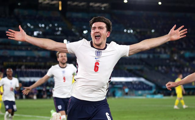 England’s Harry Maguire celebrates his goal