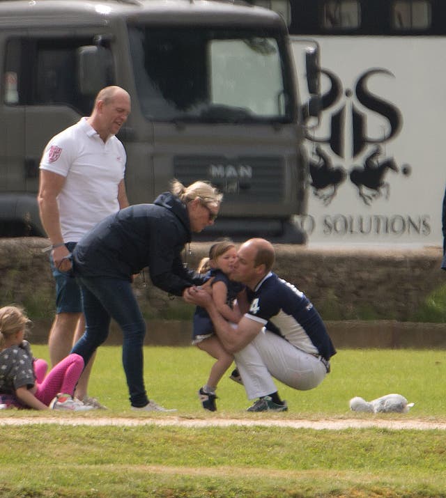 William hugs Mia Tindall