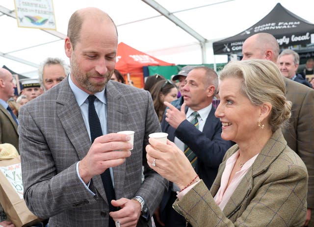 The Prince of Wales and the Duchess of Edinburgh at the Royal Cornwall Show