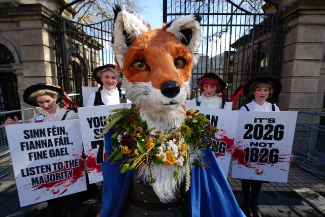 Rural Ireland Against Fox Hunting protest