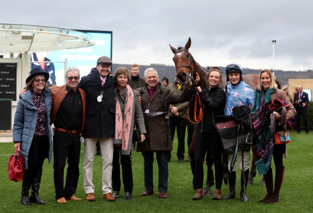 Cannock Park and connections after winning at Cheltenham