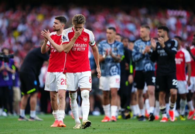Arsenal came up short despite coming from behind against Everton (Mike Egerton/PA)