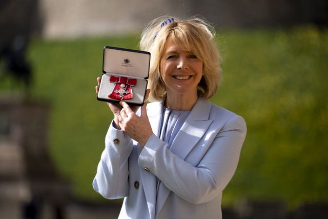 Hazel Irvine with her honour