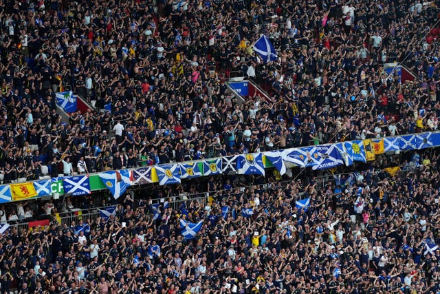 Scotland fans in the stands