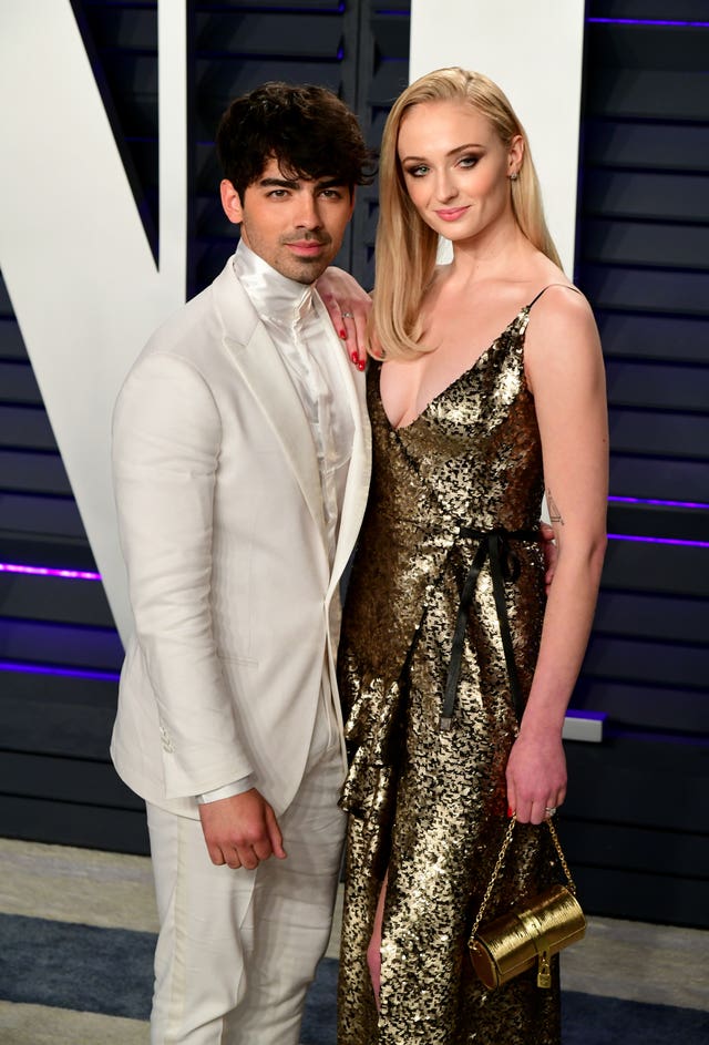 Joe Jonas and Sophie Turner attending the Vanity Fair Oscar Party 