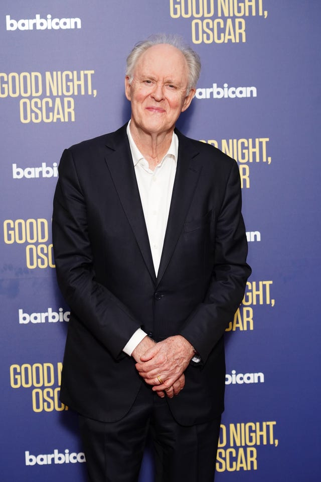 John Lithgow attending the press night for Good Night, Oscar at the Barbican Theatre, London