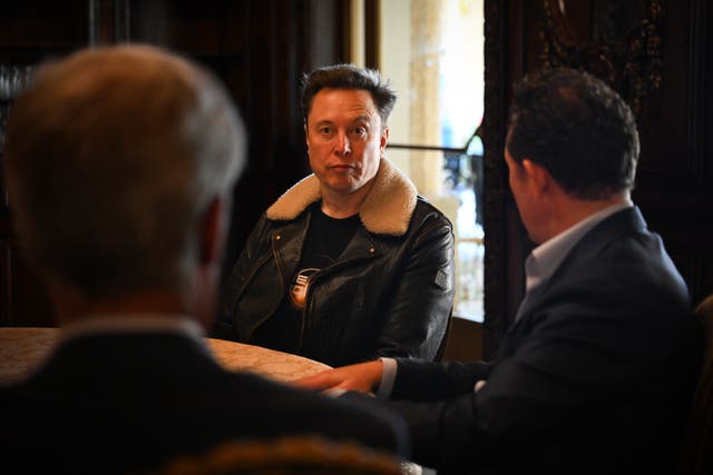 Elon Musk with Reform UK's Nigel Farage and Nick Candy